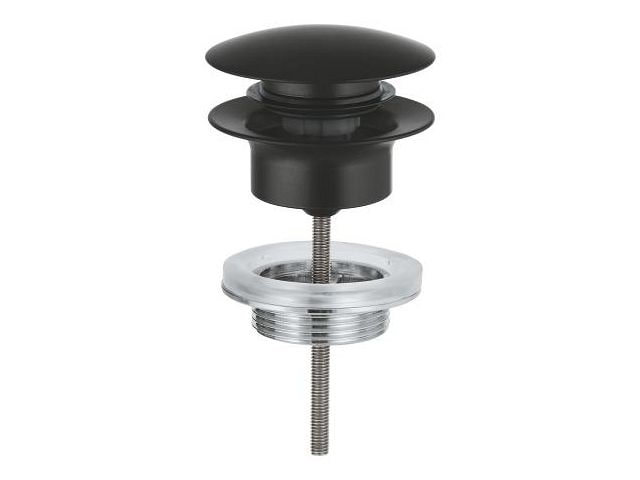 [2161698] GROHE Ablaufgarnitur 65807 Push-Open-Stopfen Schwarz matt