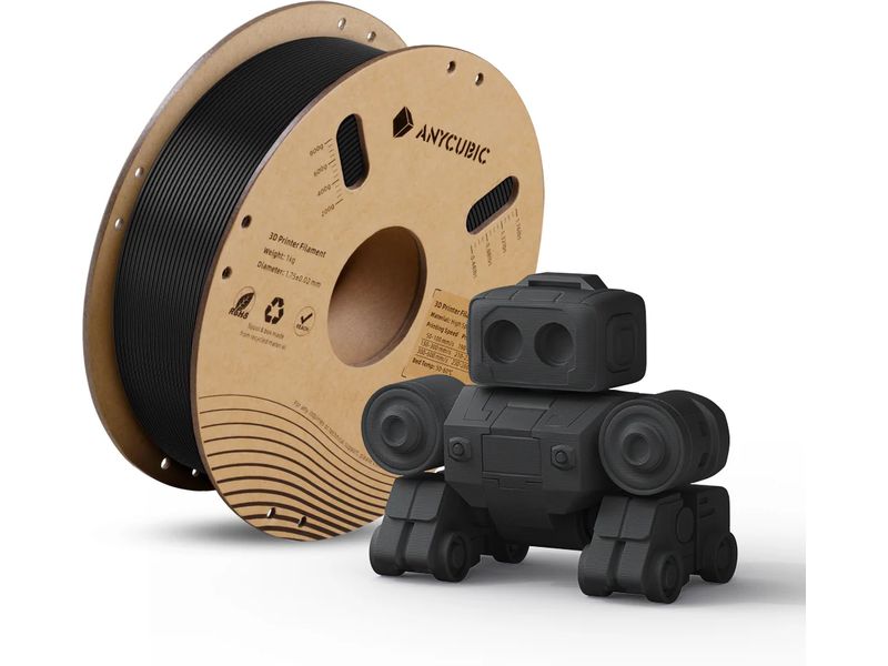 Anycubic Filament Anycubic PLA High Speed Schwarz 1.75 mm 1.125 kg