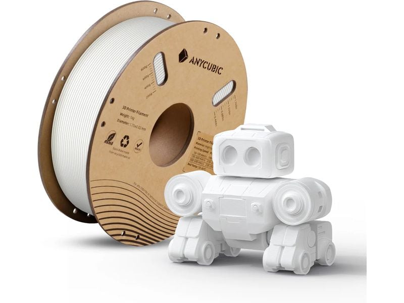 Anycubic Filament Anycubic PLA High Speed White 1.75 mm 1.125 kg