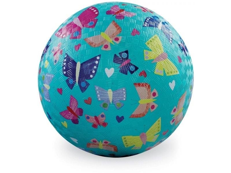 Crocodile Creek Spielball Naturgummi strukturiert 18 cm Schmetterlinge