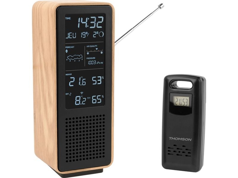 [2156898] Thomson WS102 Bluetooth-Lautsprecher, UKW-Radio, Holz