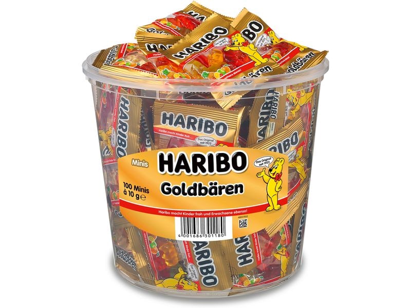 Haribo Gummibären Goldbären Dose Minibeutel 1000 g