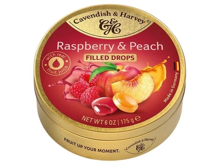 Cavendish & Harvey Rasperry & Peach Drops 175 g