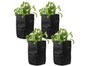 STRUCT Pflanzentasche 4er Set, Filz, Schwarz