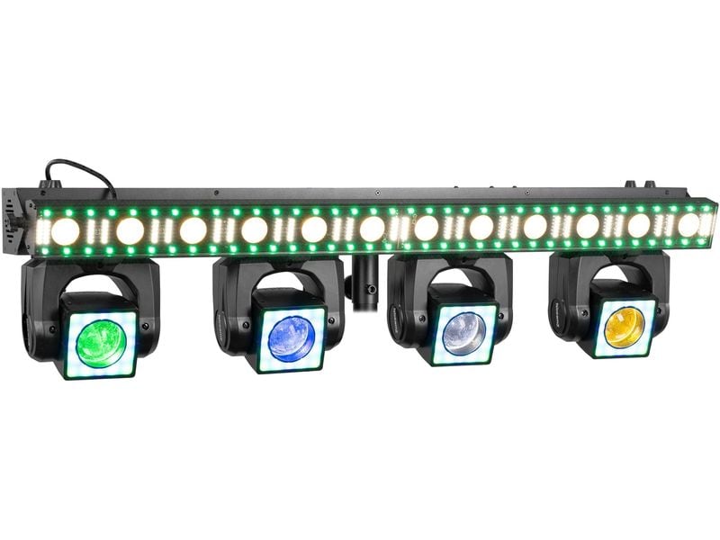 BeamZ ShowBar GO Edge LED-Bar mit 4 Moving Heads und Stroboskop