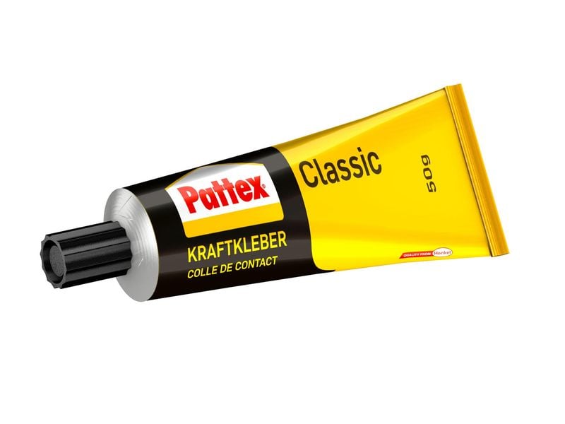 Pattex Kraftkleber 50 g, Transparent, Schwarz, Gelb