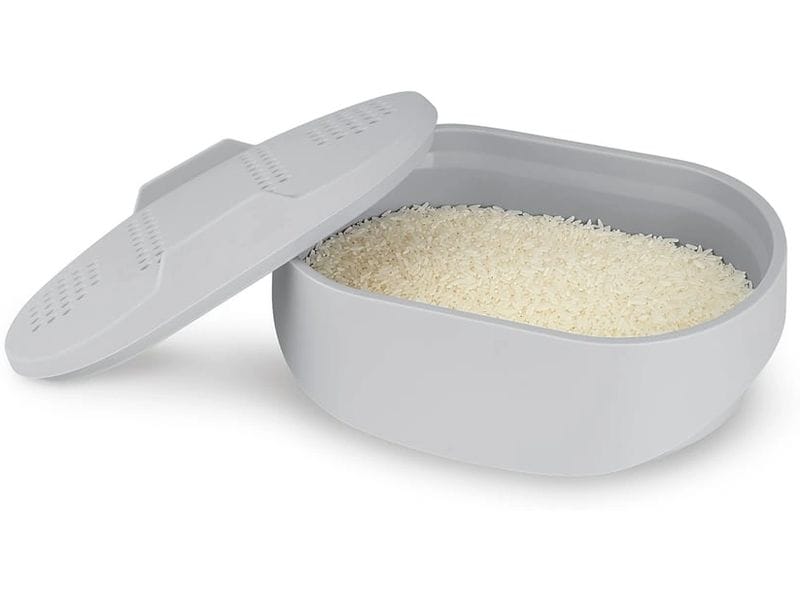 [2088156] GOURMETmaxx Mikrowellenreiskocher 1.9 l, Grau/Hellgrau