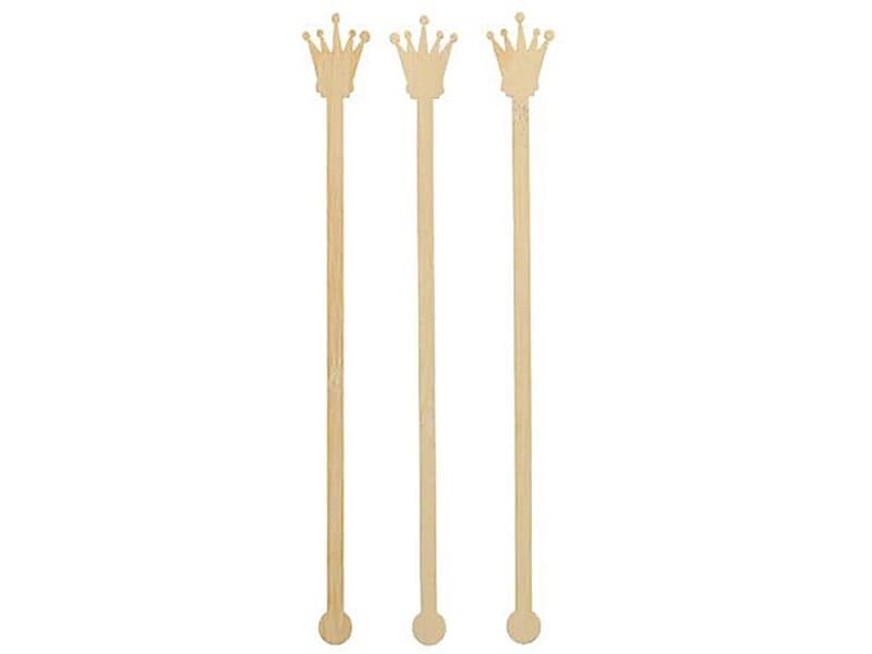 Papstar Einweg-Cocktailrührer CROWN PURE 100 Stück Braun