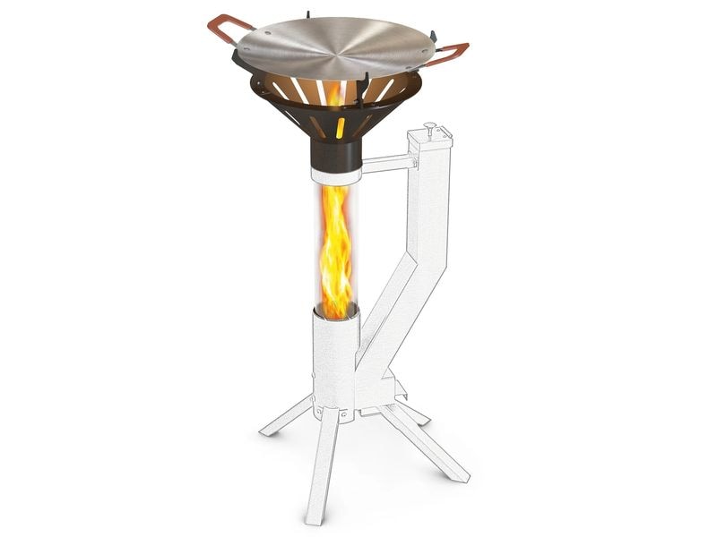 Gardenflare Grillaufsatz Grillpfanne und Glasrohr