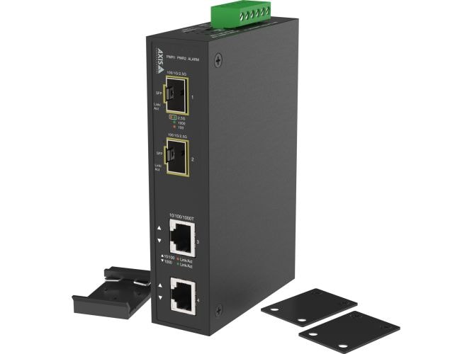 [2085368] Axis Medienkonverter TU8008 Ethernet zu Glasfaser 2xSFP, 2xRJ45