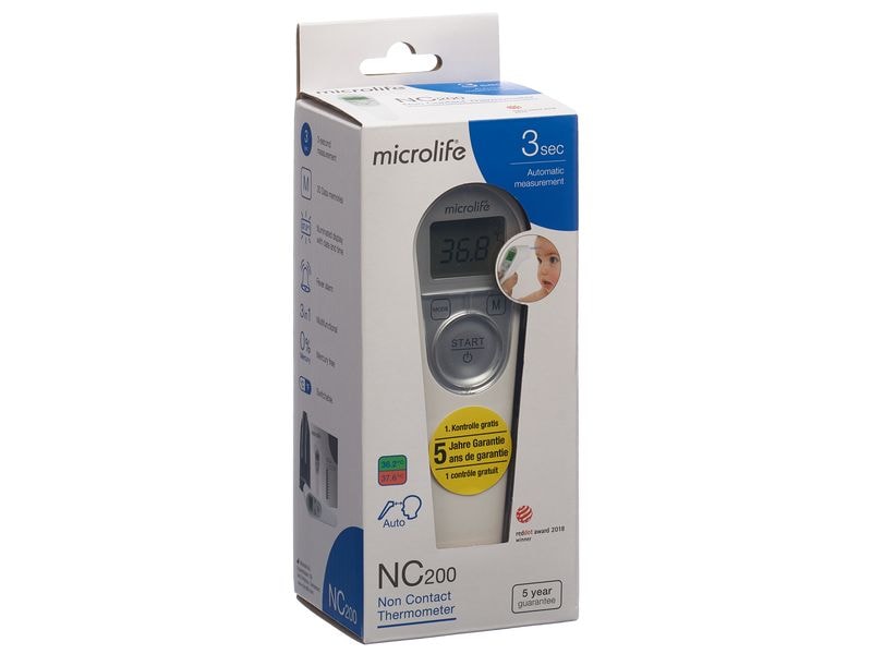 microlife Fieberthermometer NC 200 Berührungslos, Infrarot, Weiss