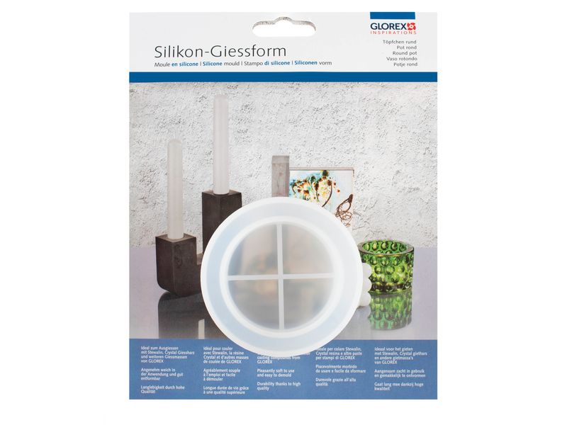 Glorex Kerzengiessform Weiss, rund