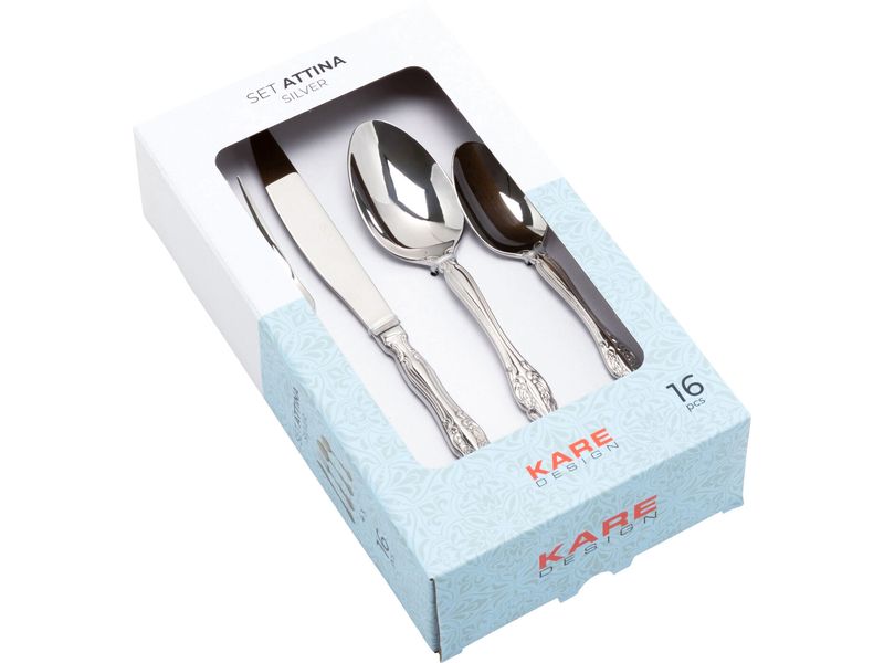 [2141812] Kare Besteck-Set Attina, 16-teilig, Silber