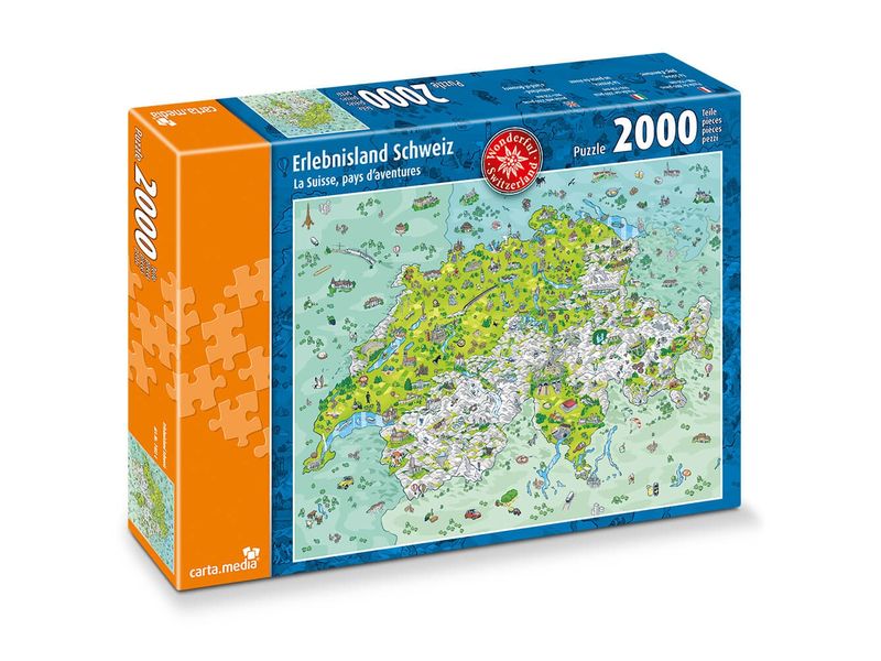 [2011708] Carta.Media Puzzle Erlebnisland Schweiz 2000 Teile