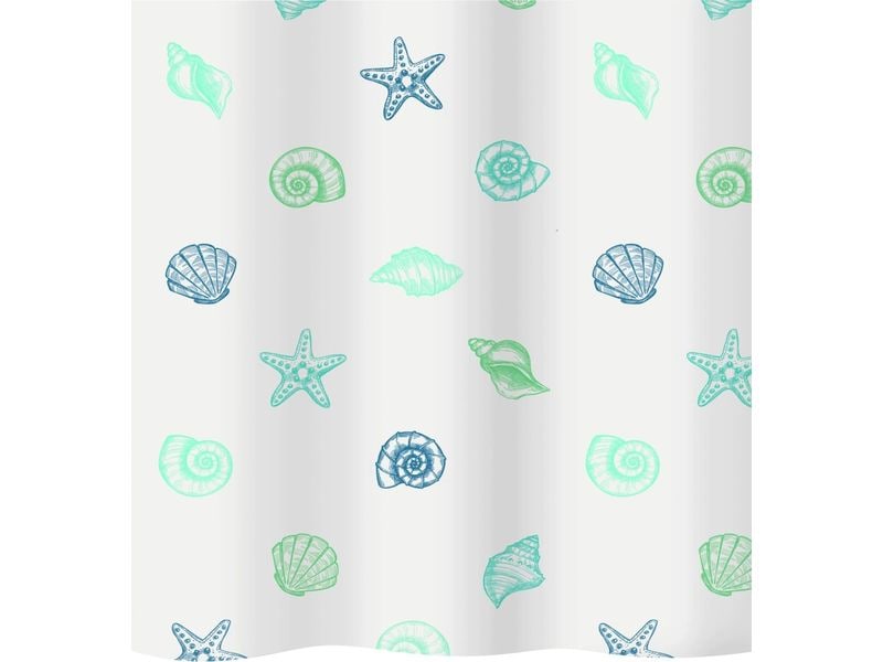 diaqua® Duschvorhang Mare 180 x 180 cm, Blau/Weiss