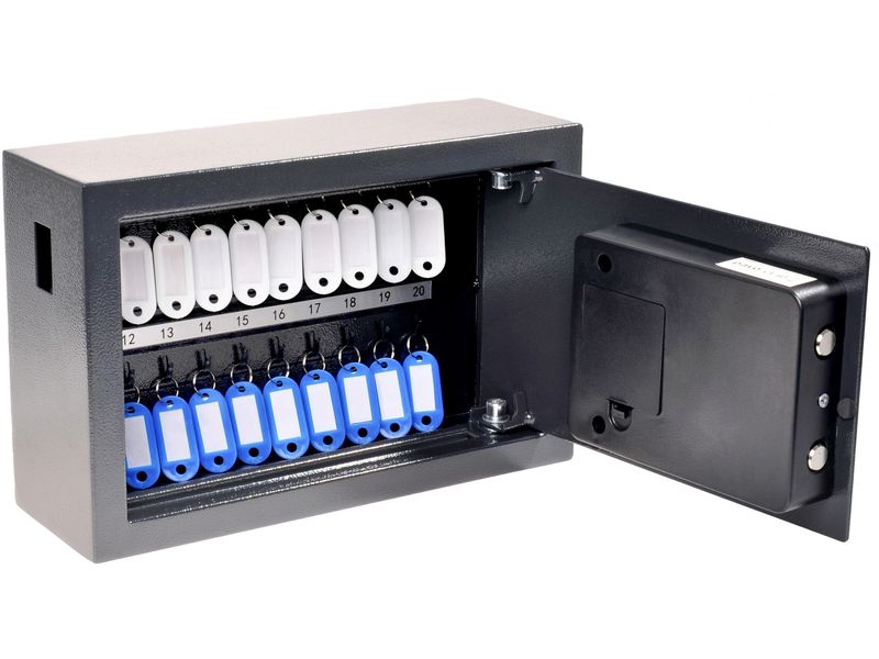 [2081484] Pavo Schlüsselsafe Advanced 20 Haken, Grau