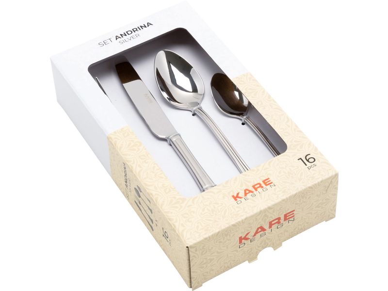 [2141814] Kare Besteck-Set Andrina, 16-teilig, Silber