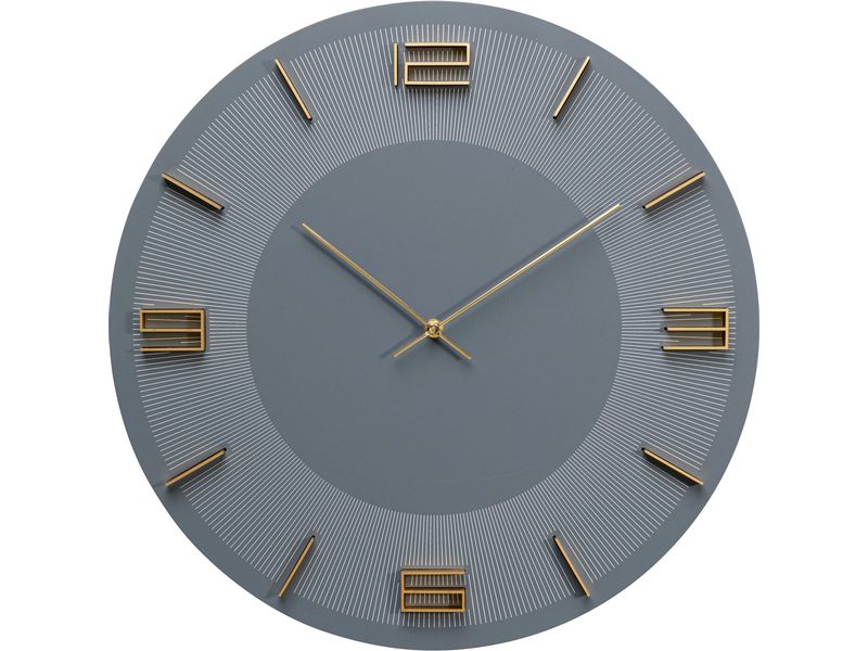 [2141790] Kare Wanduhr Leonardo, Grau / Gold