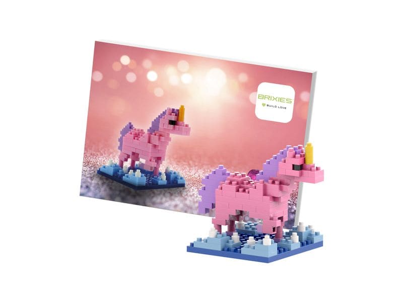 BRIXIES Bausteinmodell Einhorn aus 106 Bausteine