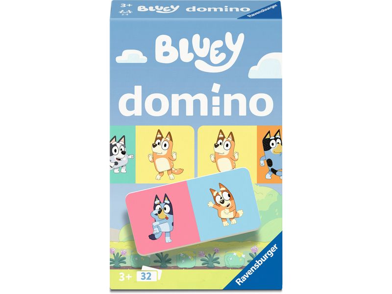 Ravensburger Domino Bluey Domino ab 3 Jahren, 2-4 Spieler,