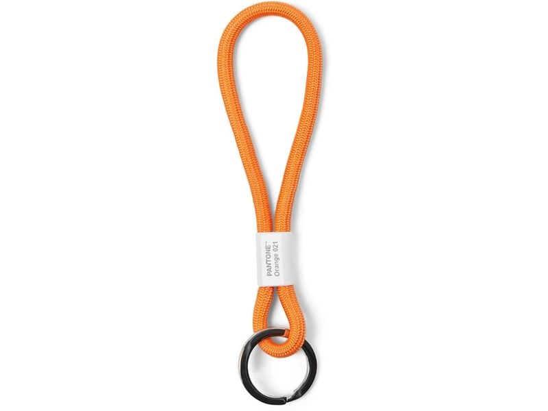 Pantone by Copenhagen Design Schlüsselanhänger Key Chain Short Nylon Metall Orange 18 cm
