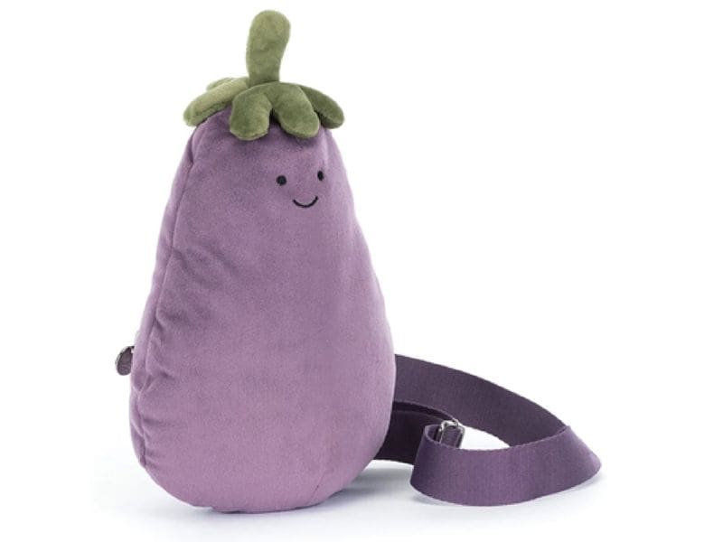 Jellycat Amuseables Aubergine Bum Bag verstellbarer Riemen