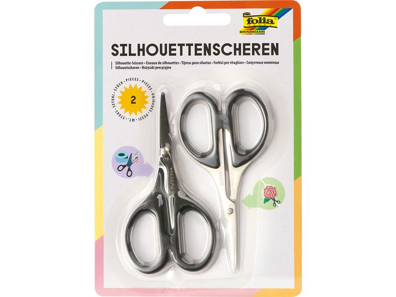 Folia Silhouettenscheren 2er-Set Metall Kunststoff