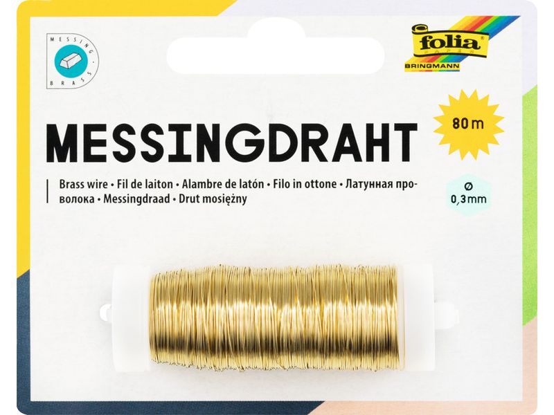 [2150169] Folia Messingdraht 0.3 mm x 80 m Gold
