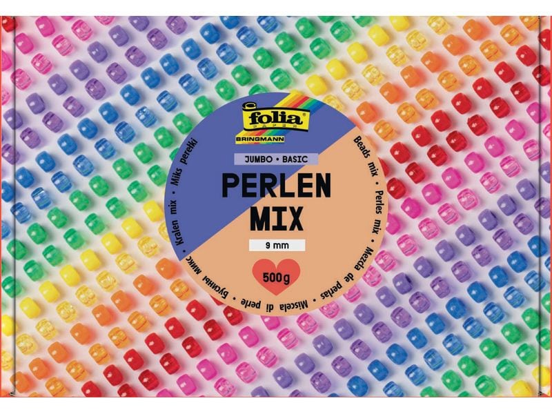 [2150657] Folia Perlen Mix BASIC 500g farbig sortiert