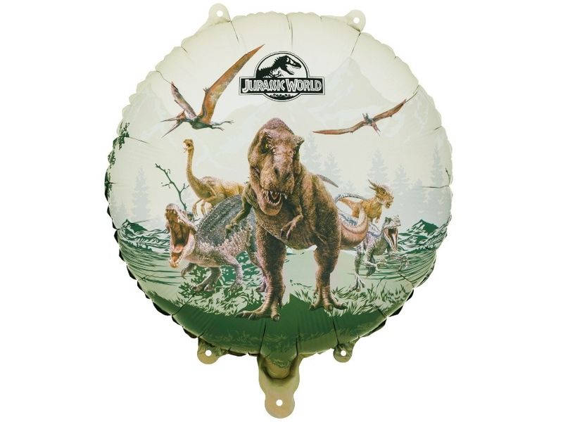 [2158827] Partydeco Folienballon Pastille Jurassic World Grün/Mehrfarbig