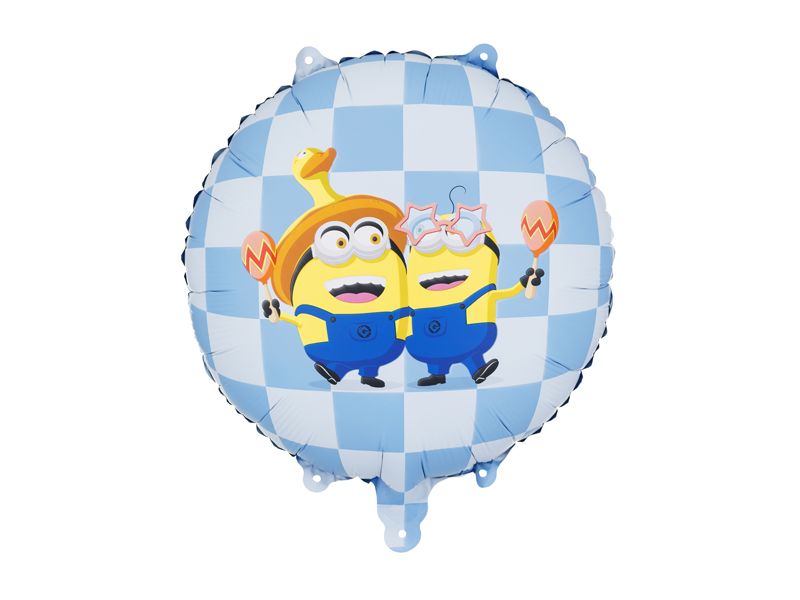 Partydeco Folienballon Pastille Minions Blau/Mehrfarbig/Gelb/Weiss