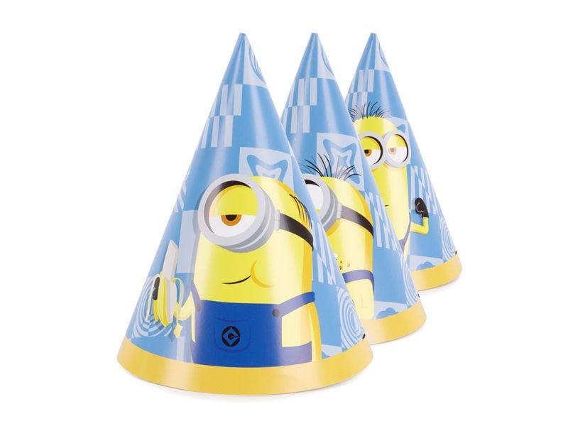 Partydeco PartyDeco Partyhütchen Minions, 6er-Set 16 cm Mix 6 Stück