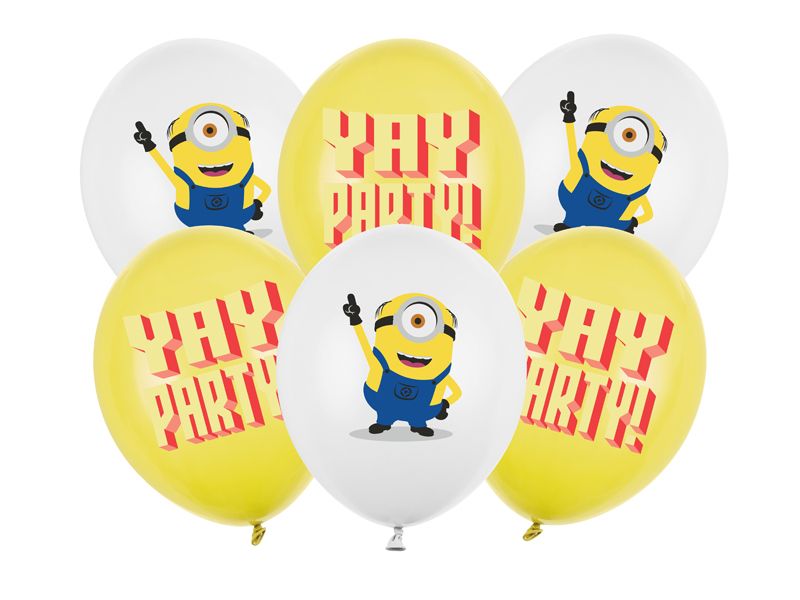 Partydeco PartyDeco Strong Ballons Minions, 6er-Set Mehrfarbig
