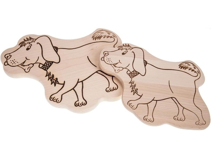 creanorm Schneidebrett FSC Ahorn in Hund Form, 23 x 21 x 1.2 cm