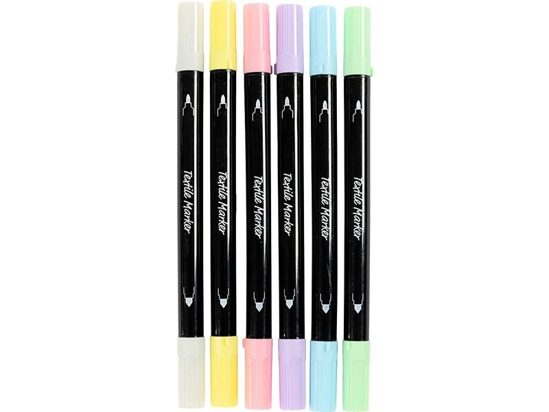 [2145621] Creativ Company Textil-Marker, Mehrfarbig
