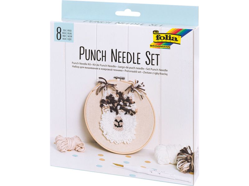 [2150152] Folia Punch Needle Set, 8-teilig Alpaka, 8-teilig