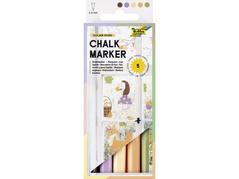 [2150594] Folia Chalkmarker GOLDEN HOURS 5er Set
