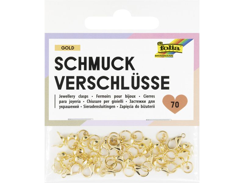 [2150615] Folia Schmuckverschlüsse Set goldfarben 70-teilig
