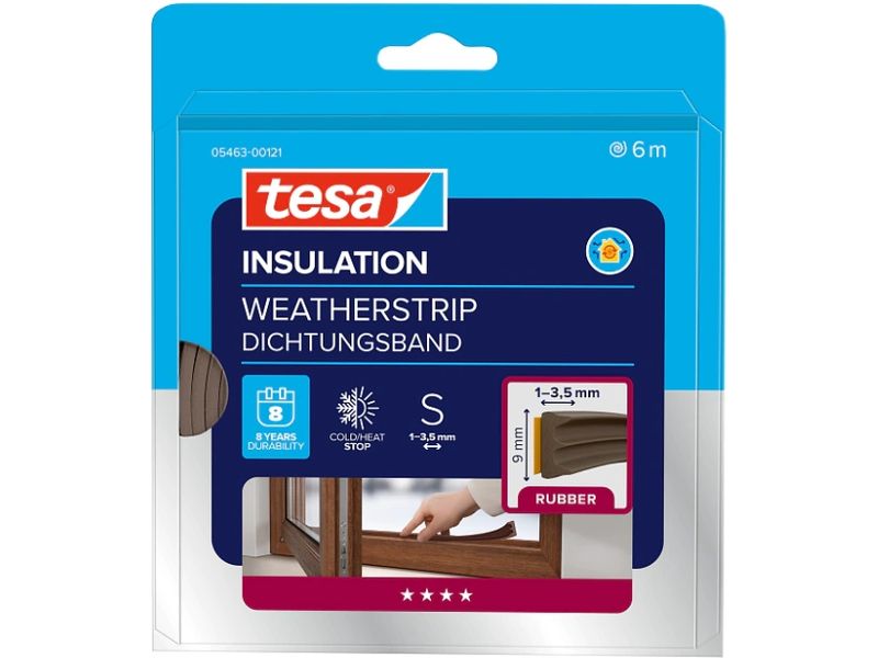 tesa E-Profil Braun 6 m x 9 mm x 4 mm Gummi
