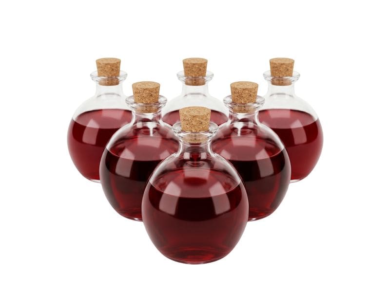 relaxdays Glasfläschchen 260 ml, 6 Stück