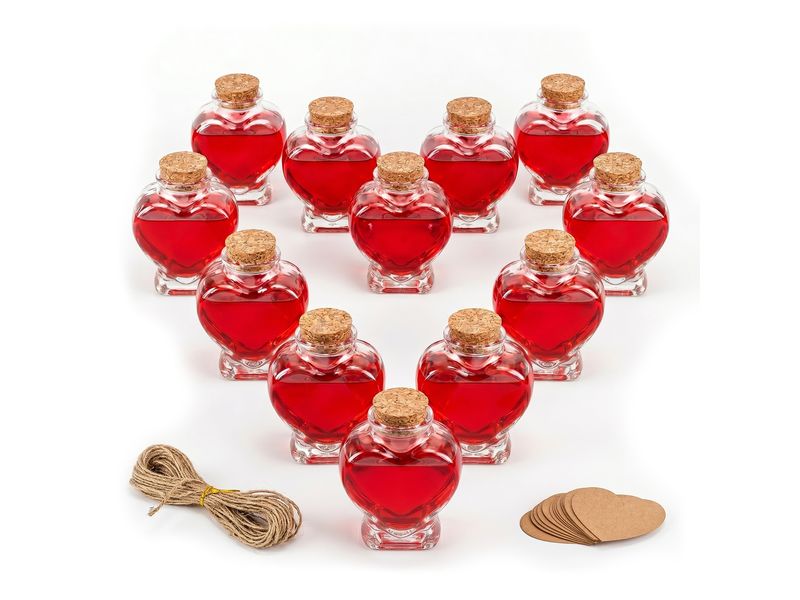 relaxdays Glasfläschchen 90 ml, 12 Stück