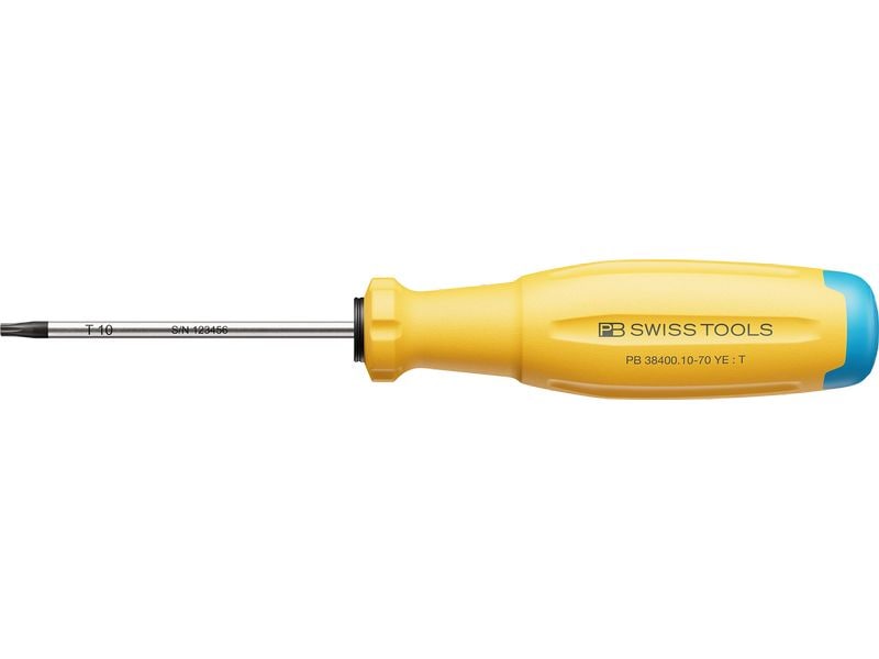 PB Swiss Tools Schraubenzieher SwissGrip Evo PB 38400.10-70 YG Torx Gelb