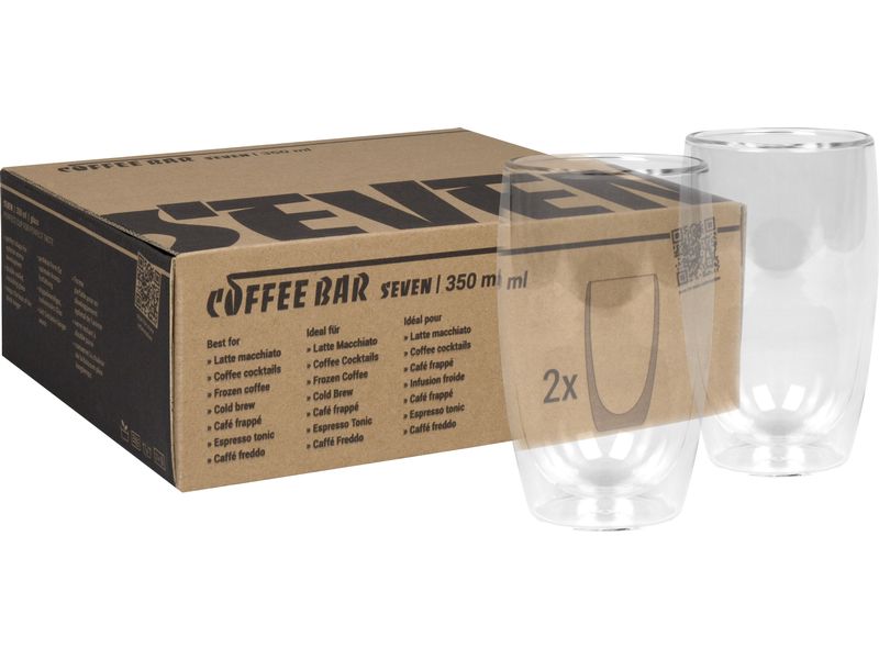 [2130222] Könitz Latte Macchiato Becher Seven 350 ml, 2 Stück, Transparent