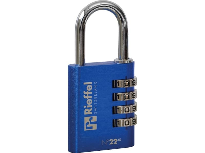 Rieffel Vorhängeschloss Aluminium Nr. 22 Blau Aluminium