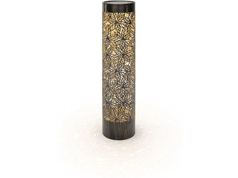 [2039184] STT Laterne Solar Antic Pillar Grazie Schwarz, 38 cm