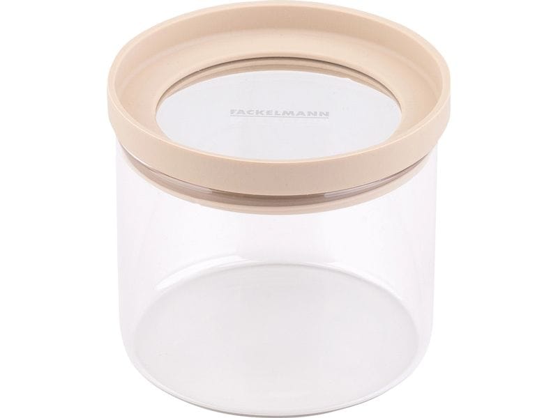 Fackelmann Vorratsglas Vorratsglas 500 ml, Glas, Beige, 1 Stück