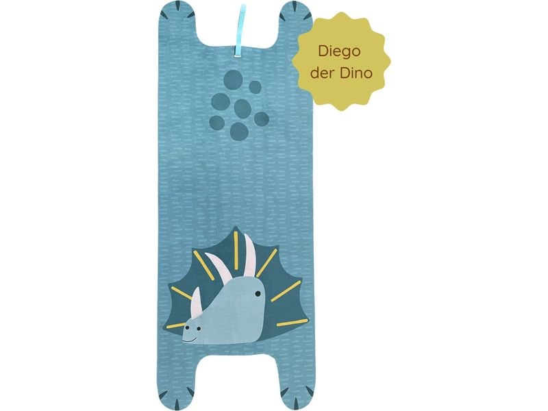 Yogitier Diego der Dino Naturkautschuk Mikrofaser-Velours
