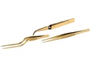 Paderno 3-er Set Präzisions-Kochpinzetten Gold