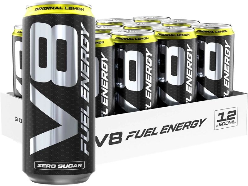 VAST V8 Fuel Energy Original Lemon 500 ml Can 12 Tray, EU