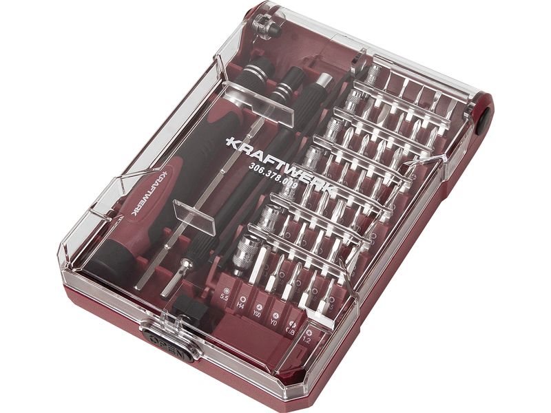 [2054506] Kraftwerk Bit Box mit Präzisions Schraubendreher 1/4", 45-teilig
